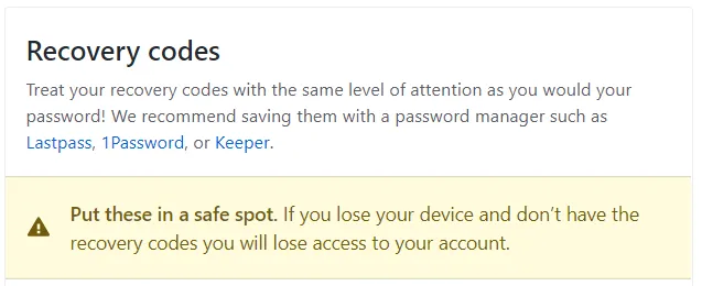 Most sites overlook the consequences of losing a second factor during setup. GitHub has this nice exception.